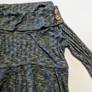 Threads Cowl Neck Sweater Blue Size Medium